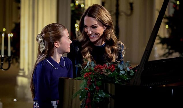 Princesses Kate and Charlotte have 'an incredible bond', says composer - as mother and daughter perform piano duet at Together at Christmas carol concert