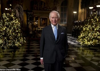 The King delivers his fourth Christmas message from Westminster Abbey, where he reflected that the travels of the shepherds and the wise men had been ‘a physical and mental challenge’