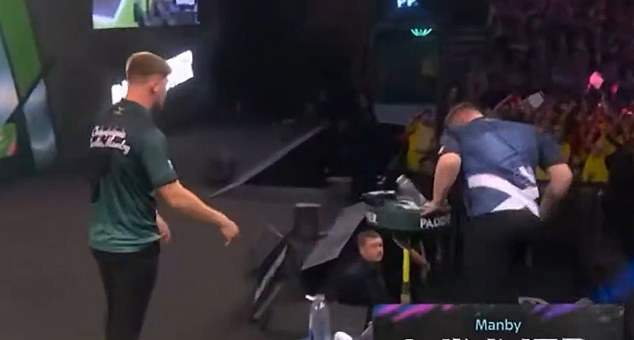 Cameron Menzies piled punches into his drinks table after losing to debutant Charlie Manby