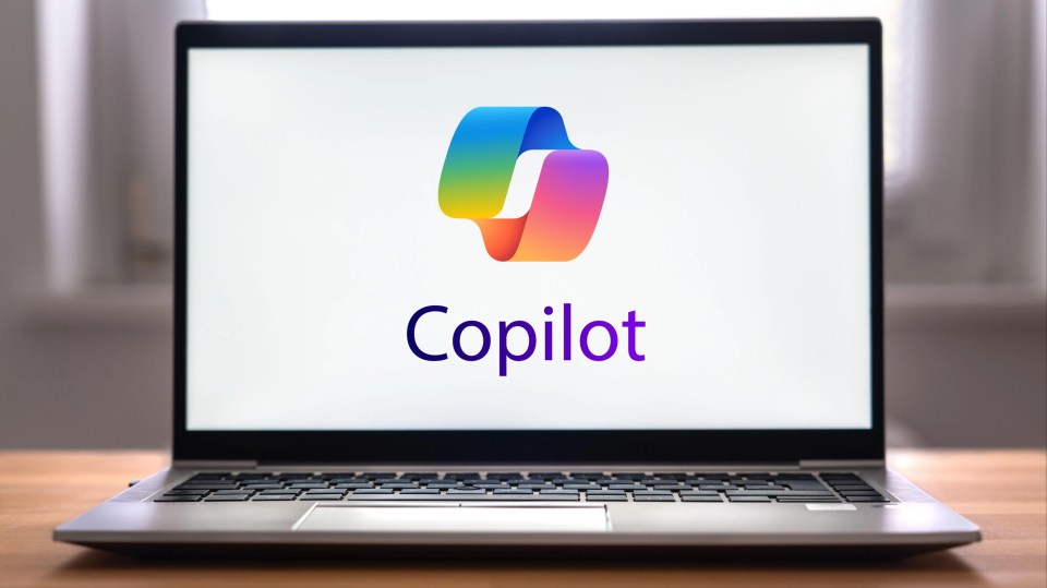 Microsoft Copilot software displayed on a laptop.