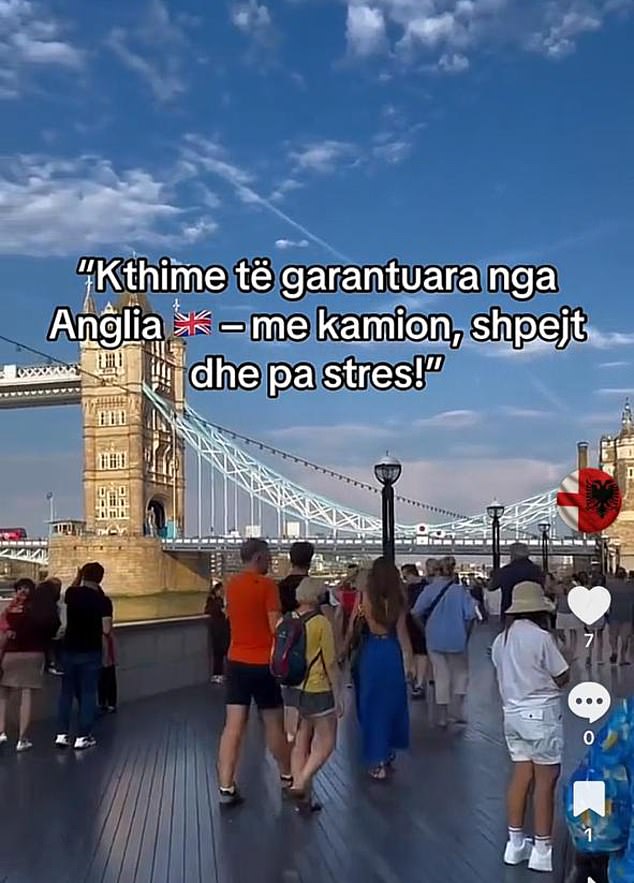 The kingpin brazenly operates his 'Returns from England' business - previously advertised on a now deleted TikTok account - offering a 'stress-free' express service for migrant fugitives with 'passage 100 per cent secured'