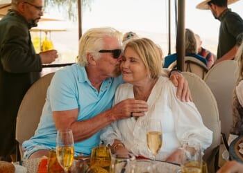 Sir Richard Branson paid tribute to his wife Joan on their 36th wedding anniversary today following her death aged 80 last month