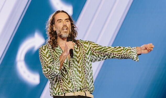Russell Brand on Thursday slammed ex-wife Katy Perry's relationship with Justin Trudeau during a Turning Point USA gathering in Phoenix
