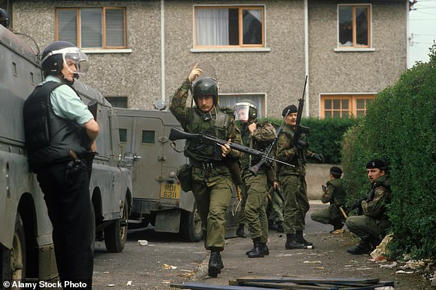 British Troops under fire during the Troubles in Northern Ireland in the 1980s. New legislation being introduced by the Government will aim to create a new framework for addressing Troubles-related deaths
