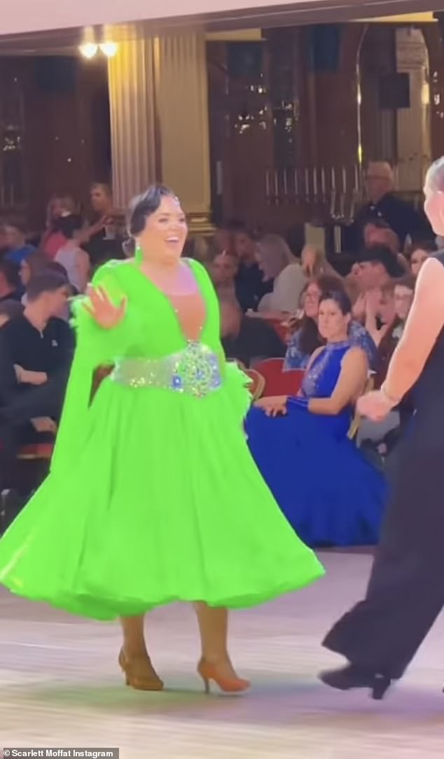 The TV personality, 35, is set to take to the ballroom alongside professional dancer Vito Coppola for the festive episode which airs on Christmas day (picture ballroom dancing)