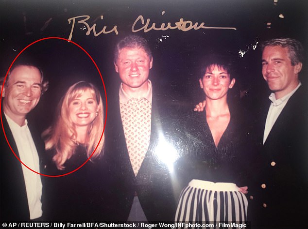 Jimmy Buffett, his wife Jane Slagsvol, Bill Clinton, Ghislaine Maxwell and Jeffrey Epstein appear together in a photo made public by Democrats in Congress on Friday