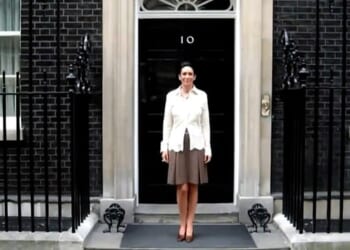 A photograph of Ghislaine Maxwell pictured outside Number 10 Downing Street - the offices of the UK Prime Minister - has been released as part of the Epstein files tonight