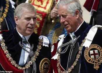 Andrew has lost his final royal titles today - after his brother King Charles ordered it, including his membership of the Order of the Garter (pictured together in June 2015). The Order of the Garter is the most senior and the oldest British Order of Chivalry and was founded by Edward III in 1348.