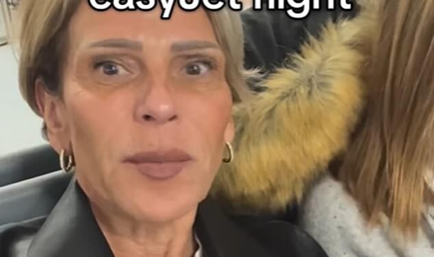 Passenger Petra Boddington (pictured) took to Facebook to claim that the elderly British woman was 'clearly not ok' when she was wheeled on to the flight from Malaga to Gatwick - although easyJet insist the pensioner had a 'fit to fly' certificate and was still alive when she boarded the flight with her medical escorts