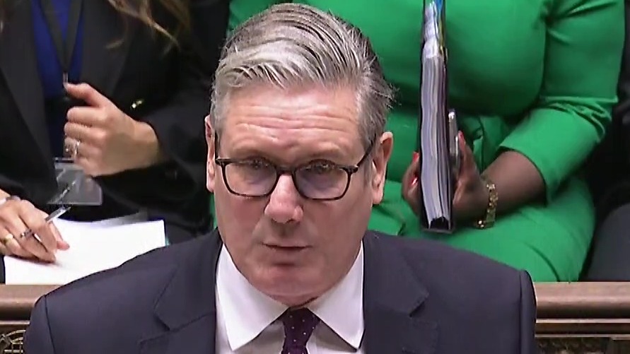 Prime Minister Sir Keir Starmer speaking during Prime Minister's Questions in the House of Commons.