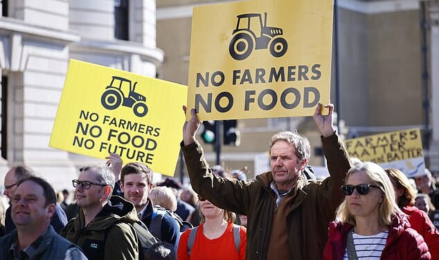 Under the original plan unveiled by Rachel Reeves in the 2024 Budget farmers faced paying IHT at a 20 per cent rate on agricultural property and land worth more than £1million from April.