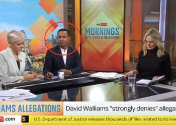 Kamali Melbourne gives a disapproving look after Katie Spencer says the f-word on live TV