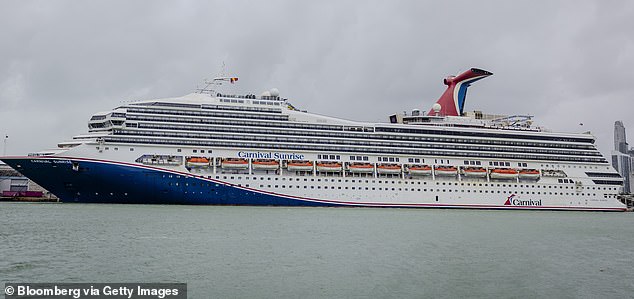 The incident took place aboard the Carnival Sunrise cruise ship to Nassau, Bahamas