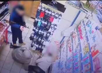Terrifying moment AK-47 wielding gunman opens fire in supermarket as panicked shoppers and staff flee in horror