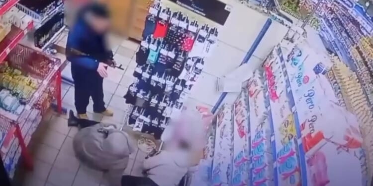 Terrifying moment AK-47 wielding gunman opens fire in supermarket as panicked shoppers and staff flee in horror