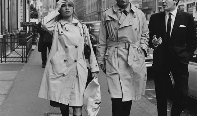 French actress Brigitte Bardot out shopping during a visit to London, October 26 1963