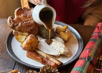 Experts warn that washing leftover gravy down the sink this Christmas could ruin your plumbing and cause an expensive blockage (stock image)