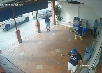 This is the shocking moment former footballer Mario Pineida was shot down in Ecuador