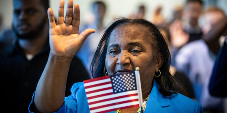 The next step was citizenship. Then these immigrants were pulled out of line.