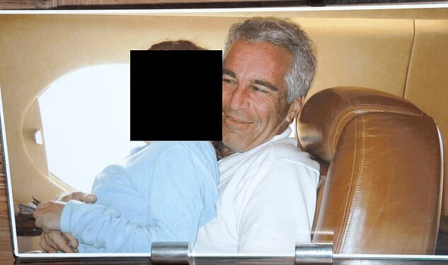 Jeffrey Epstein is pictured with an unnamed girl. The image was released by the DOJ