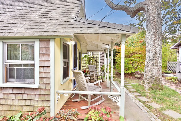 The affordable and colorful cottage at 2 Lincoln Avenue features 354 square feet of living space