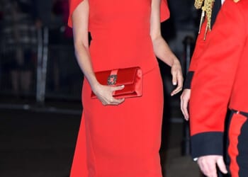 Safiyaa created the £1,295 scarlet dress worn by Meghan when she and Prince Harry attended a concert at the Royal Albert Hall in March 2020