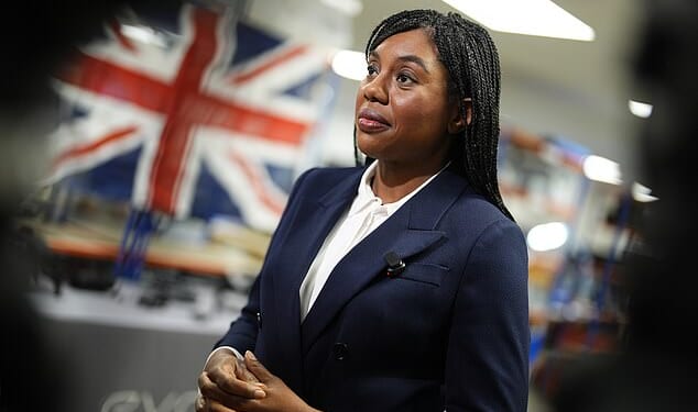 The Tory leader (pictured) says Alaa Abd El-Fattah - whose arrival in the UK was celebrated by Keir Starmer- should be stripped of his dual British nationality and booted out