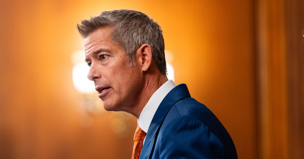 Secretary of Transportation Sean Duffy during a news conference on air traffic controller pay and the government shutdown at the U.S. Capitol on Oct. 23, 2025, in Washington, D.C.