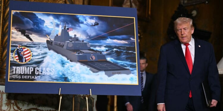 President Donald Trump announces the US Navy's new Golden Fleet initiative in Palm Beach, Florida, on Dec. 22, 2025.