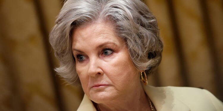 White House Chief of Staff Susie Wiles looks on during a meeting with President Donald Trump and President of Argentina Javier Milei in the Cabinet Room at the White House on Oct. 14, 2025, in Washington, D.C.