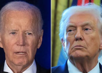 Former President Joe Biden, left, contacted the National Archives in an effort to claim executive privilege over certain documents, but the Trump administration reportedly turned down the request Tuesday.