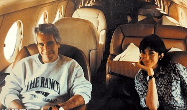 Ghislaine Maxwell and Jeffrey Epstein in an image released by the Department of Justice