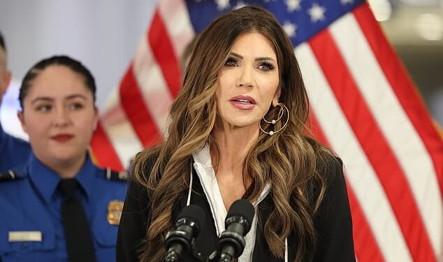 Kristi Noem told Donald Trump to institute a 'full travel ban' on several countries that are sending 'killers, leeches and entitlement junkies' to the United States