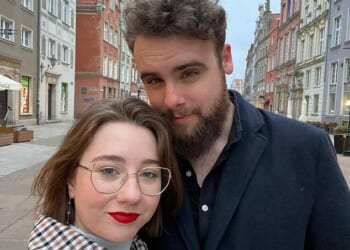 Ivan Prothero with his Polish wife Gabriela. The couple decided to settle in Poland after Gabriela struggled to find a job in the UK