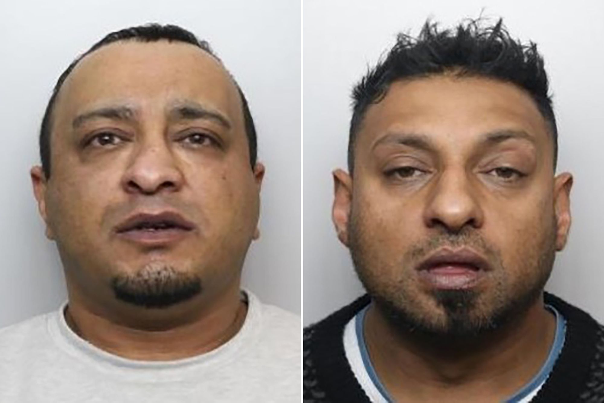 An image collage containing 2 images, Image 1 shows Kessur Ajaib and Mohammed Makhmood court case, Image 2 shows Mugshot of Mohammed Ilyas Makhmood