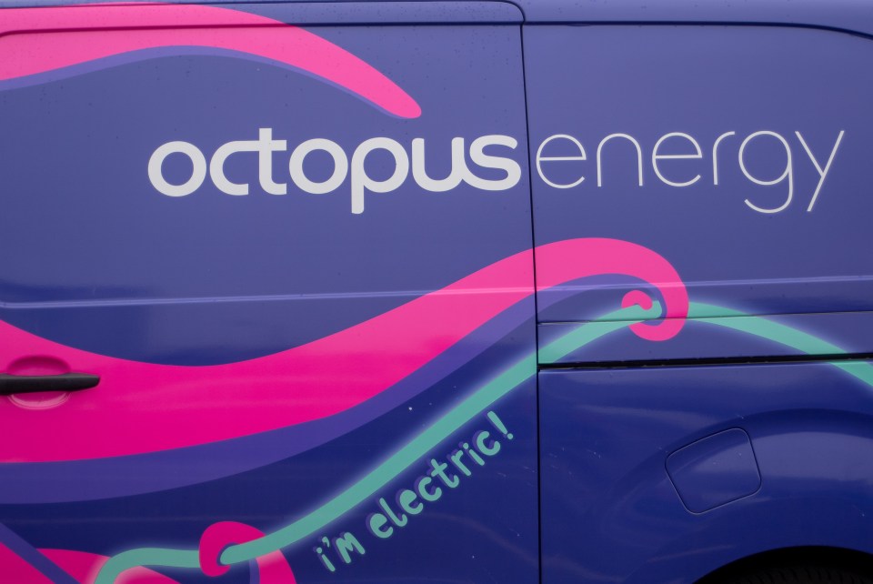 An Octopus Energy electric van parked in Slough.