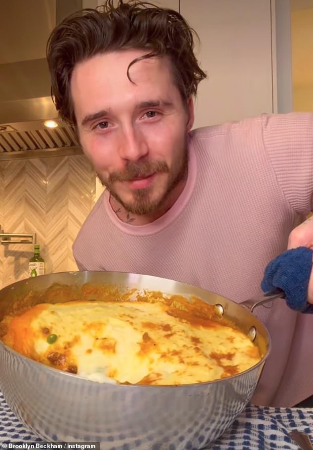 Victoria and David are engulfed in a feud with their eldest child (pictured on Thursday) and his wife, that has resulted in their absence from all of the family's key events over the past year