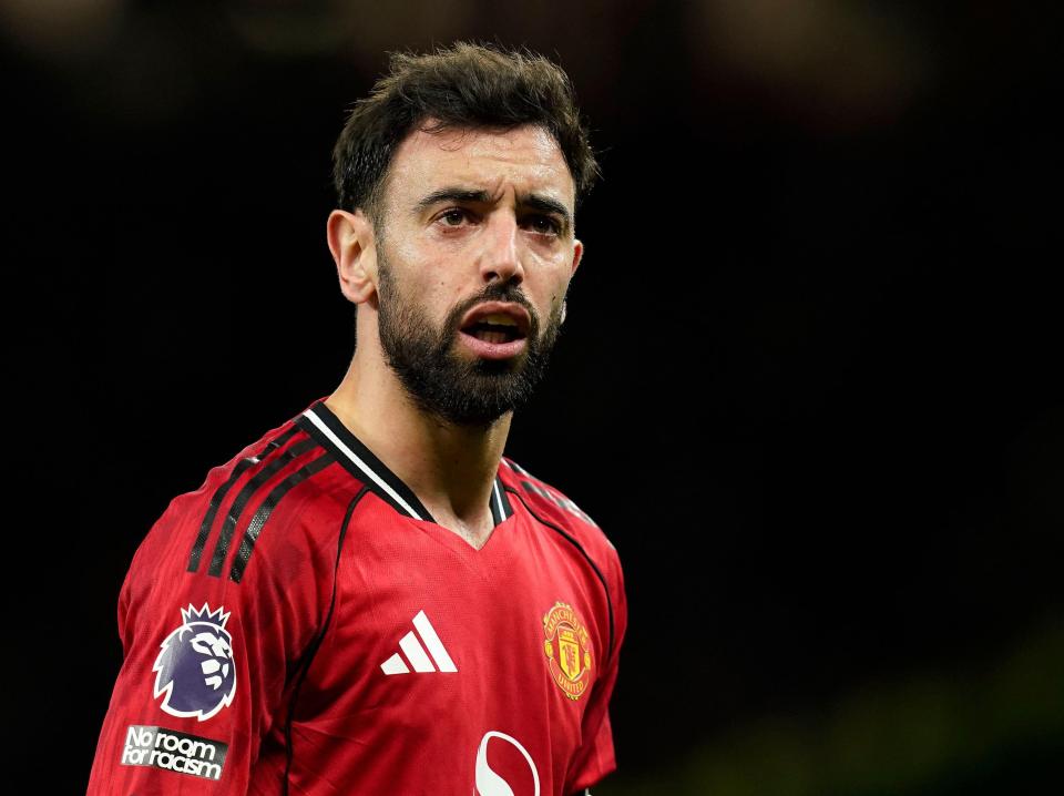 Manchester, England, 15th December 2025. Bruno Fernandes of Manchester United during the Manchester United vs AFC Bournemouth Premier League match at Old Trafford, Manchester. Picture credit should read: Andrew Yates / Sportimage
