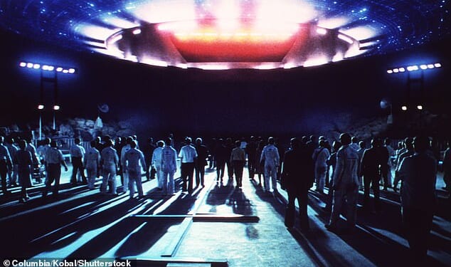 A scientist has revealed what our first encounter with aliens will be like, and it won't look anything like what we have seen in movies like Close Encounters of the Third Kind (pictured)