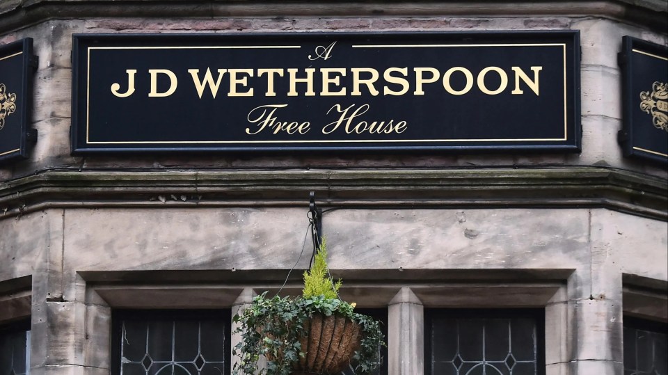 JD Wetherspoon pub sign.