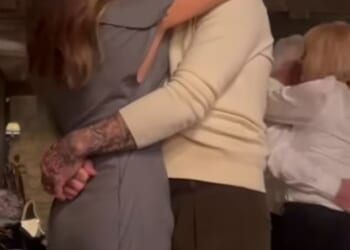 'We've got nothing to be sorry for': Victoria and David Beckham send a clear message to son Brooklyn amid feud as they dance to song with defiant lyrics while he remains in the US with wife Nicola