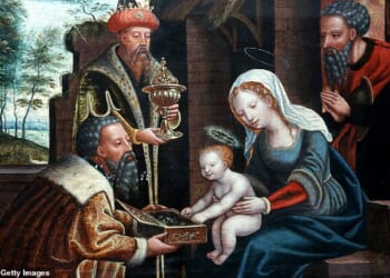 The Adoration of the magi by Georg Pencz, painted in the 16th century: Many of the details we associate with the Three Wise Men come from post-Gospel texts