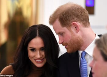 Prince Harry and Meghan Markle during their visit to Canada House in London in January 2020
