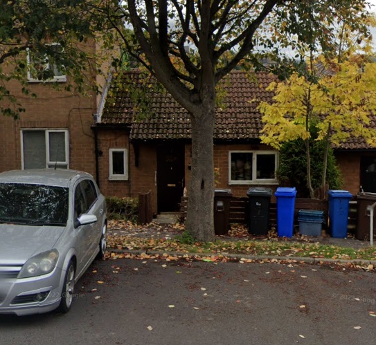 The bungalow on Hardy Place where a woman died in a fire.