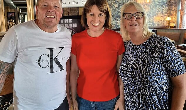Rachel Reeves has been banned from her local pub the Marsh Inn by landlord Martin Knowles (left)