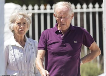 John Smyth and his wife Anne at their home in Bergvliet in Cape Town, South Africa, in 2017