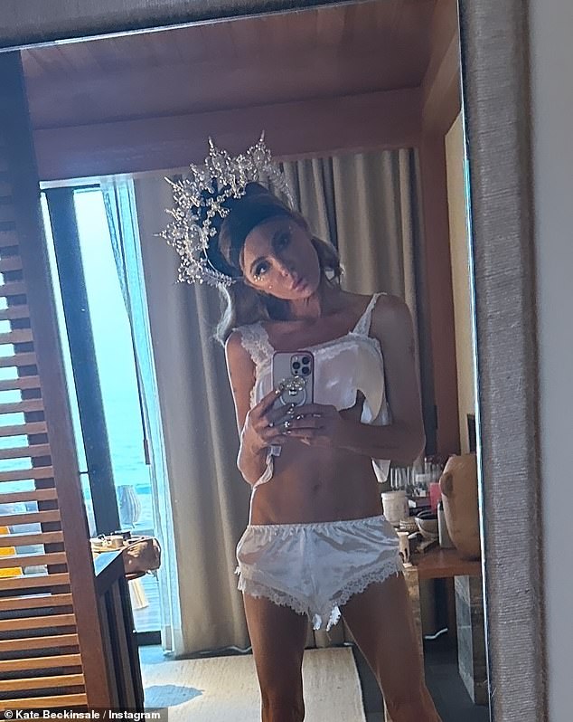 The actress, 52, has travelled abroad to see in the New Year and shared a montage of snaps on her platform on Wednesday