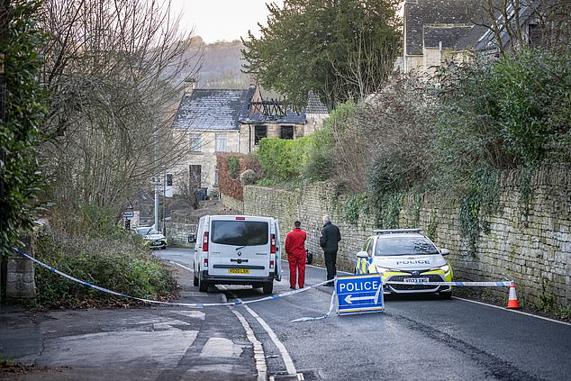 Emergency services were called to the 'well-established' fire at a property on Brimscombe Hill, near Stroud, Gloucestershire, at about 3am on December 26