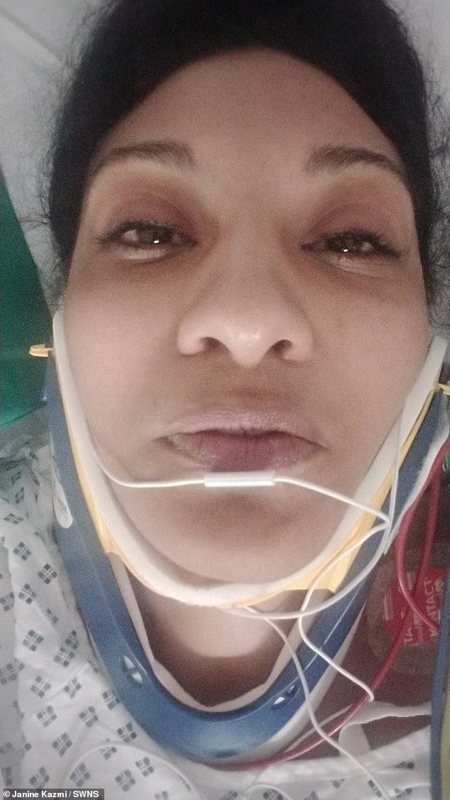 Doctors told her she had fractured her spine between the 23rd and 25th vertebrae and would be left paraplegic