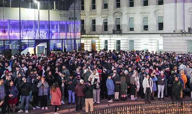 Hundreds of people were duped into attending a non-existent New Year fireworks display in Birmingham city centre for the second year in a row
